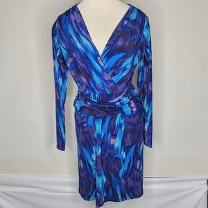 ANTONIO MELANI Womens S Long Sleeve Belted Dress